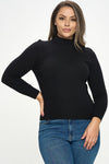 Plus Ribbed Knit Top