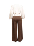 Balloon Top & Wide Leg Pants Set