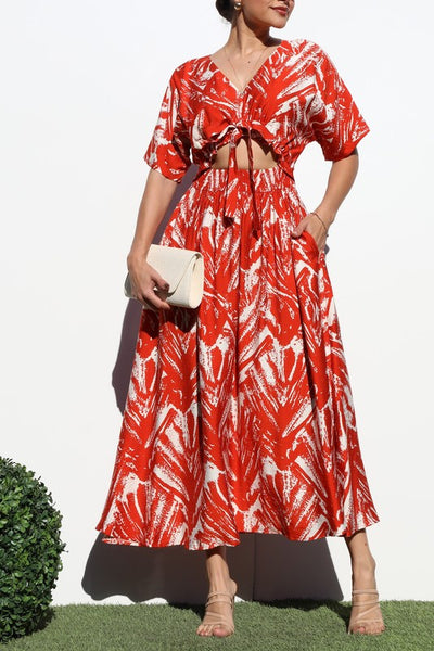 Tea Time Midi Dress With Pockets