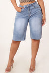 High Waist Denim Jorts
