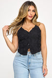 Boho Black Crochet Two -Piece Set