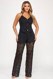 Boho Black Crochet Two -Piece Set