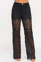 Boho Black Crochet Two -Piece Set