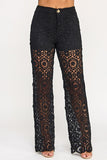 Boho Black Crochet Two -Piece Set