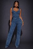 Denim Washed Jumpsuit