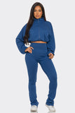 Mandy Wide Leg Tights With Matching Crop Jacket