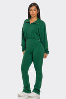 Mandy Wide Leg Tights With Matching Crop Jacket