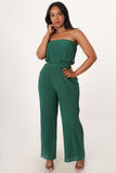 Strapless Pleated Jumpsuit