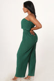 Strapless Pleated Jumpsuit