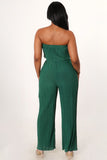 Strapless Pleated Jumpsuit