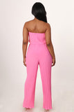 Strapless Pleated Jumpsuit