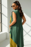 Color Block Hi-Low Top and Pants Set 2 Piece Set