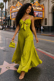Front Tie Up Wide Leg Jumpsuit