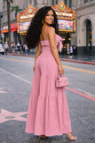 Front Tie Up Wide Leg Jumpsuit