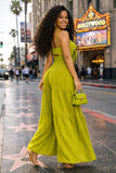 Front Tie Up Wide Leg Jumpsuit