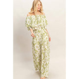 Floral Off-Shoulder Top & Pants Set