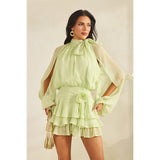 LONG SLEEVE FRONT SLIT ROMPER