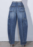 Barrel Baggy Jeans With Draw String