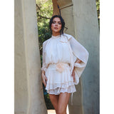 LONG SLEEVE FRONT SLIT ROMPER
