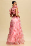 Floral Garden Criss-Cross Back Maxi Dress