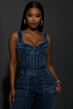 Denim Washed Jumpsuit