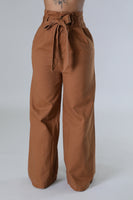 Brown High-waist Pants