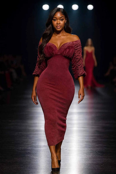 Mineral Wash Ruched Midi Dress