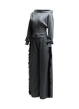 Hoodie Jacket & Side Tassel Pants Set