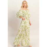 Floral Off-Shoulder Top & Pants Set