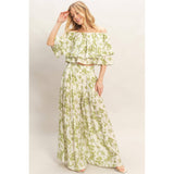 Floral Off-Shoulder Top & Pants Set