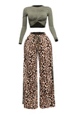 Plus Animal Print Comfy Set