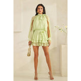 LONG SLEEVE FRONT SLIT ROMPER