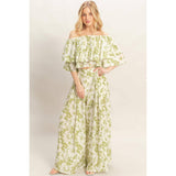 Floral Off-Shoulder Top & Pants Set