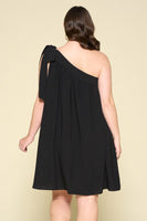 Myra Plus Size Mini Dress (Black)