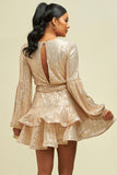 Flare Sequins Dress (Rose Gold) (Sale Items)