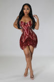Sequin Fringe Mini Dress (Final Sale)